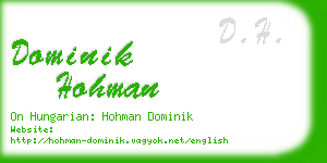 dominik hohman business card